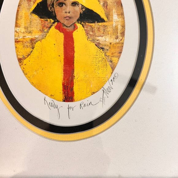 Patricia Buckley Moss Ready For Rain Signed Lithograph Print - Picture 3 of 11